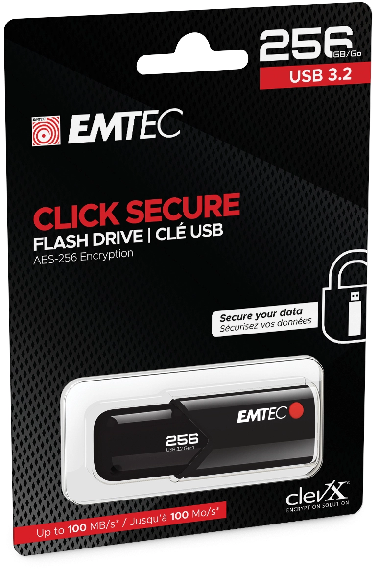 Click Secure B120 - USB 3.0 (3.2) USB Type A 256GB