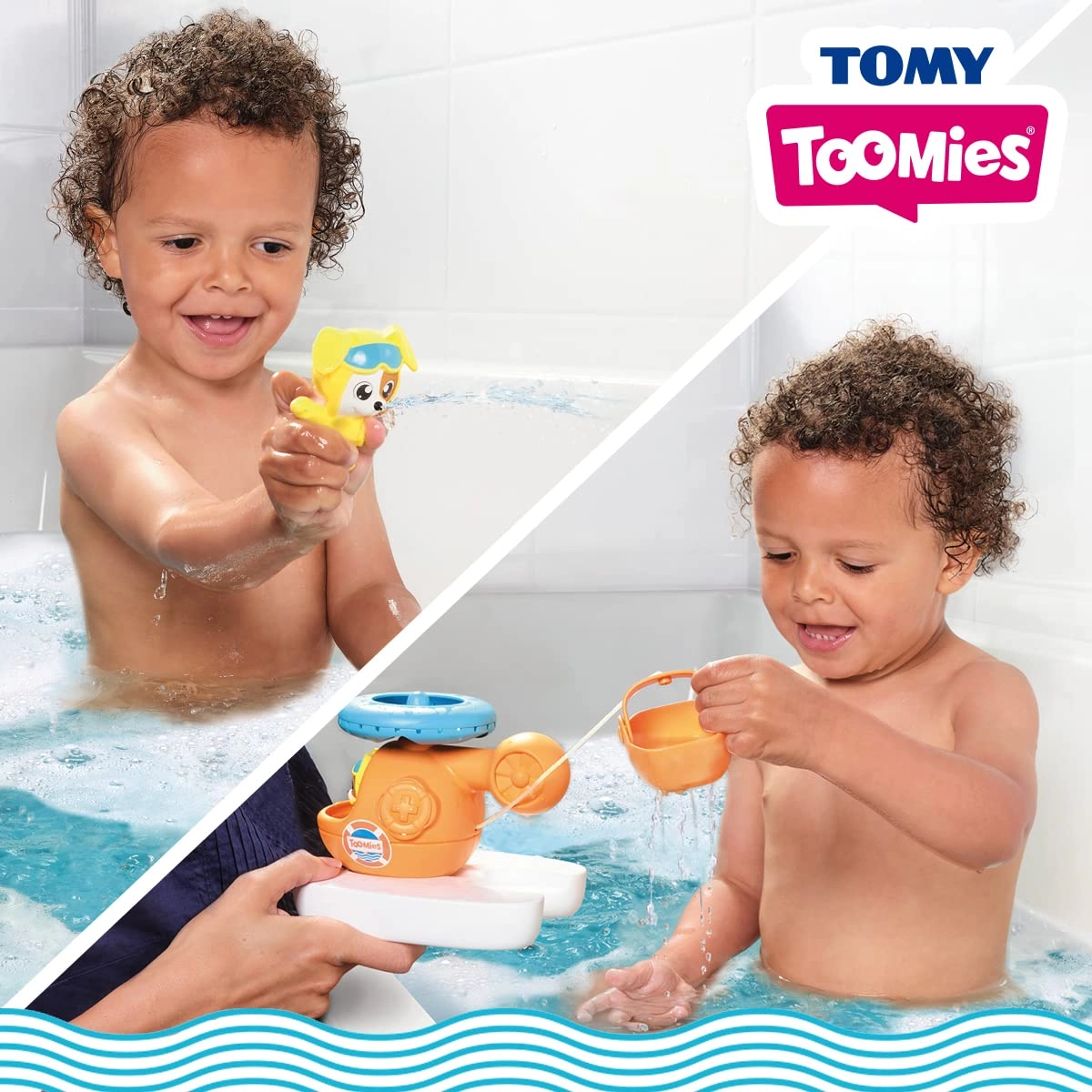 E73305C Splash & Rescue Helicopter - Water Spinning Squirting Pilot