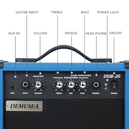 Bass Guitar Amplifier - 20W Portable Headphone Jack