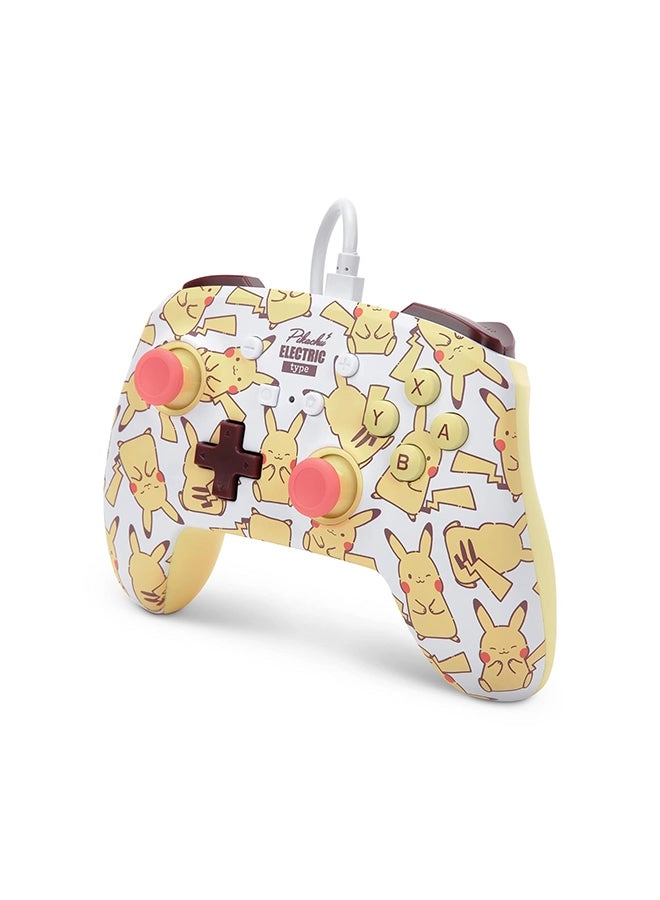 Nintendo Switch Enhanced Wired Controller Pikachu Moods
