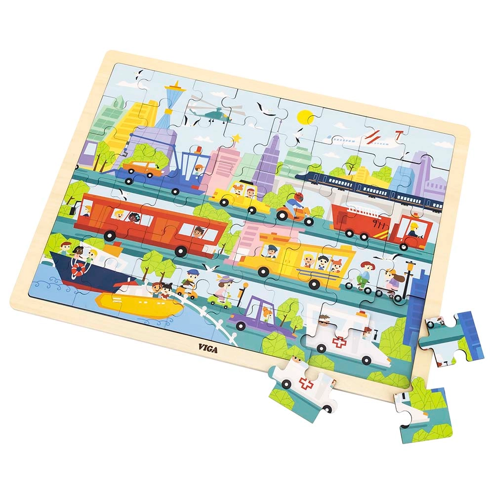 City Transportation Wooden Puzzle (PCG-44582) - 48 pcs