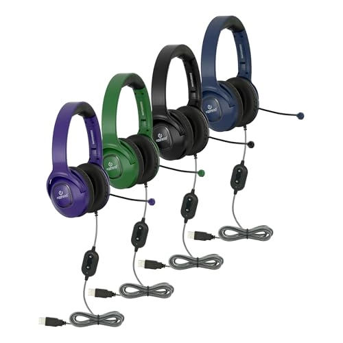 Premium Foldable USB Headset Wired Headset Pack of 10