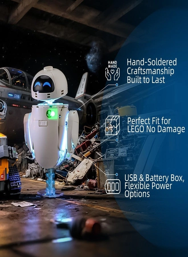 LED Light for LEGO 43279 Disney Wall-E and EVE Building Blocks Model