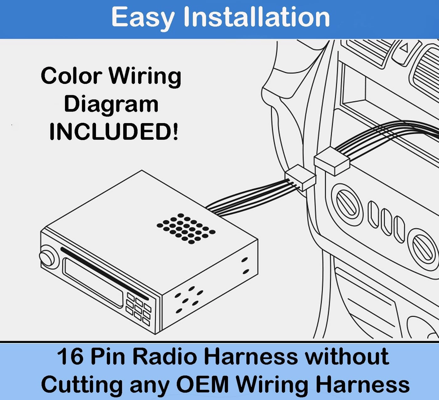 Car Radio Wiring Harness Replacement - Sony