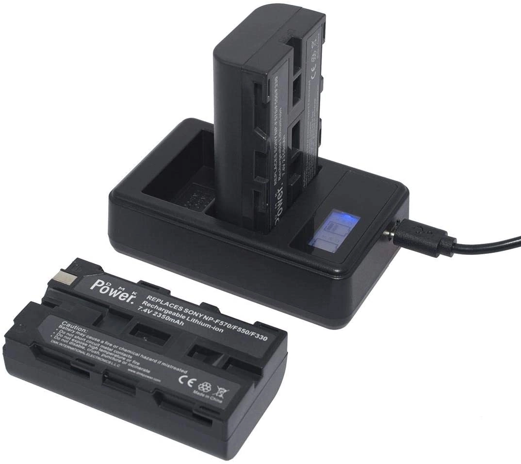 DMK NP-F550/F570 - 2350mAh + LCD Double USB Charger