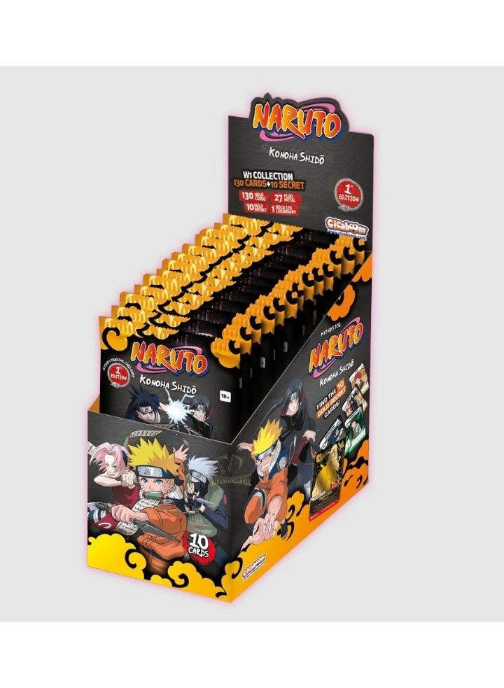 Naruto Konoha Shido First Edition Booster Box - English 24 Packs 10 Cards Per Pack