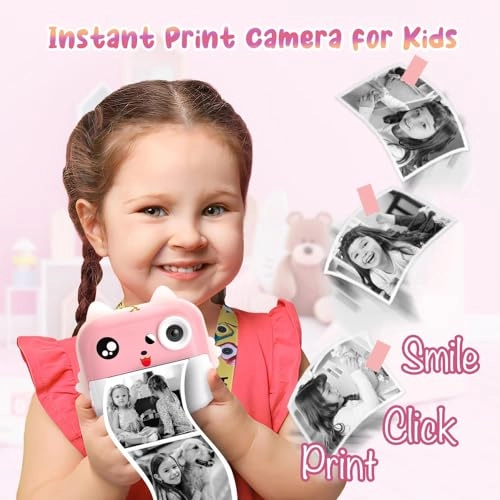 Kids Instant Print Camera - 1080P 48MP 32GB