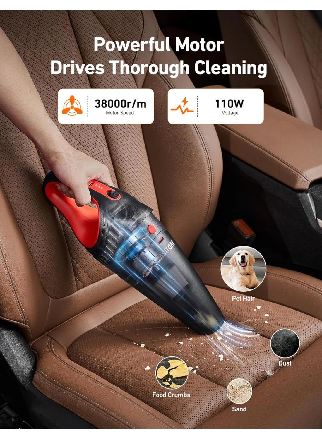Handheld Car Vacuum - 6000mAh