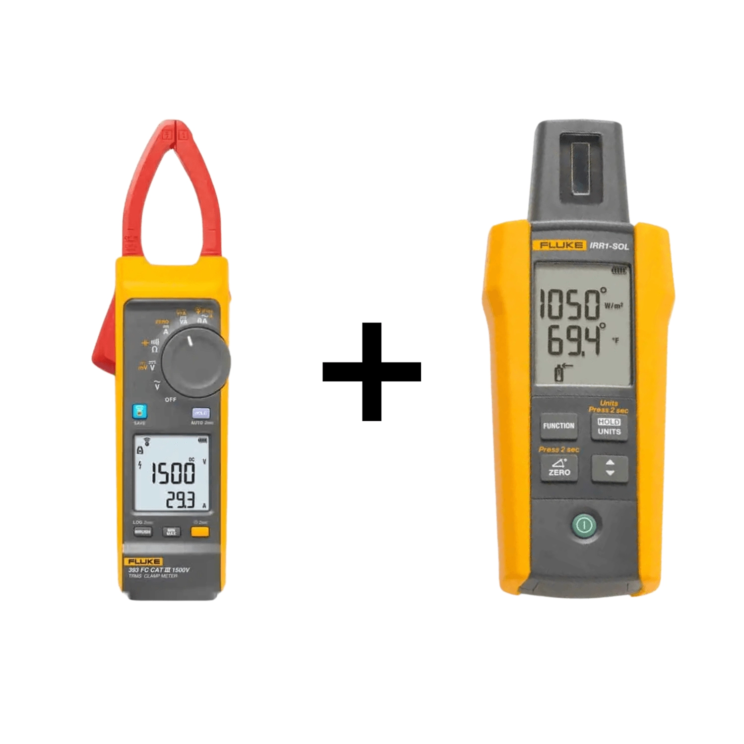 Fluke 393 FC - 1000A + IRR1-SOL - 0 to 100 W/m²