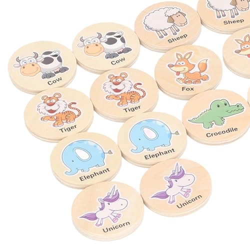 Match Memory Game - Wood Forest Animal