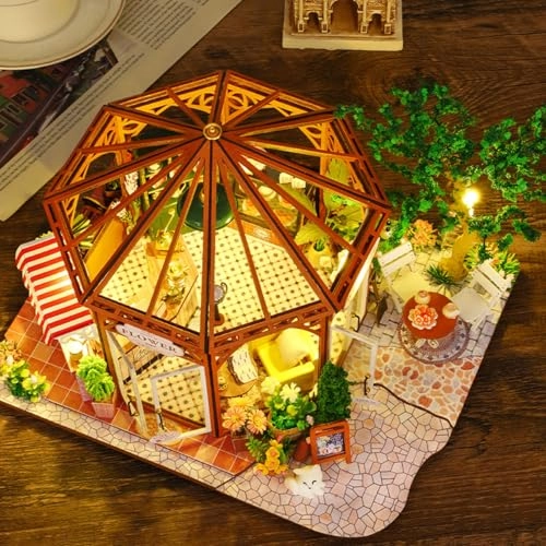 DIY Miniature Dollhouse Kit - Wooden 29 x 20.7 x 22 cm LED