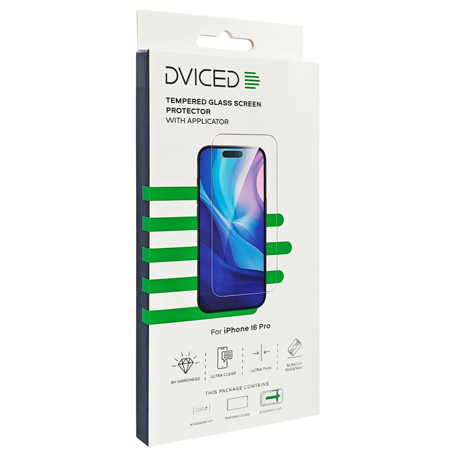 Clear Tempered Glass Screen Protector for iPhone 16 Pro