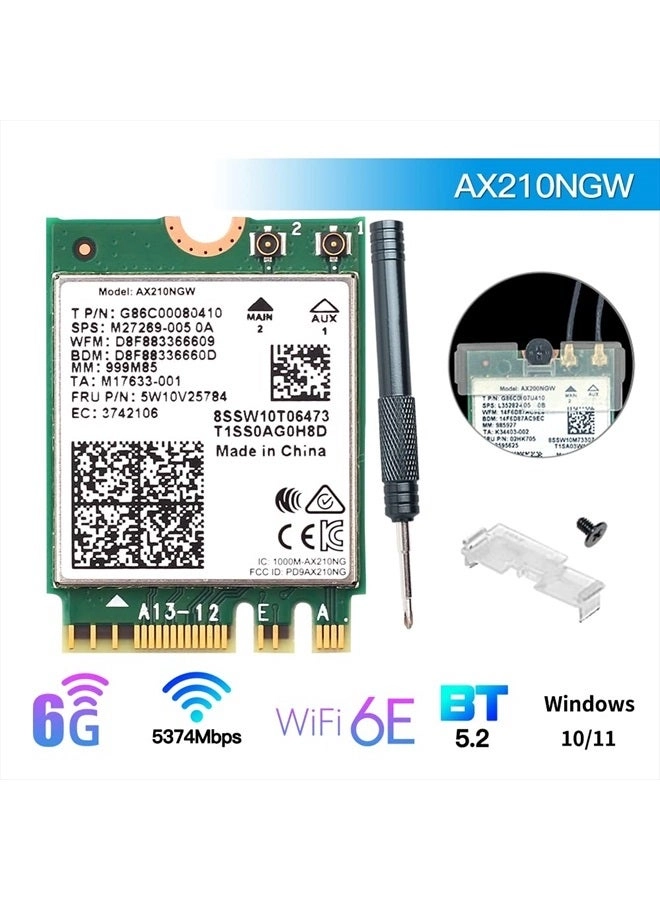 AX210NGW - Tri-Band M.2 2230 Wi-Fi 6E