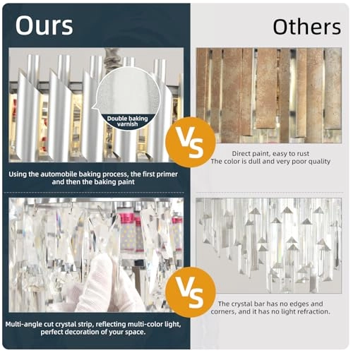 Chrome Crystal Chandelier - Dimmable