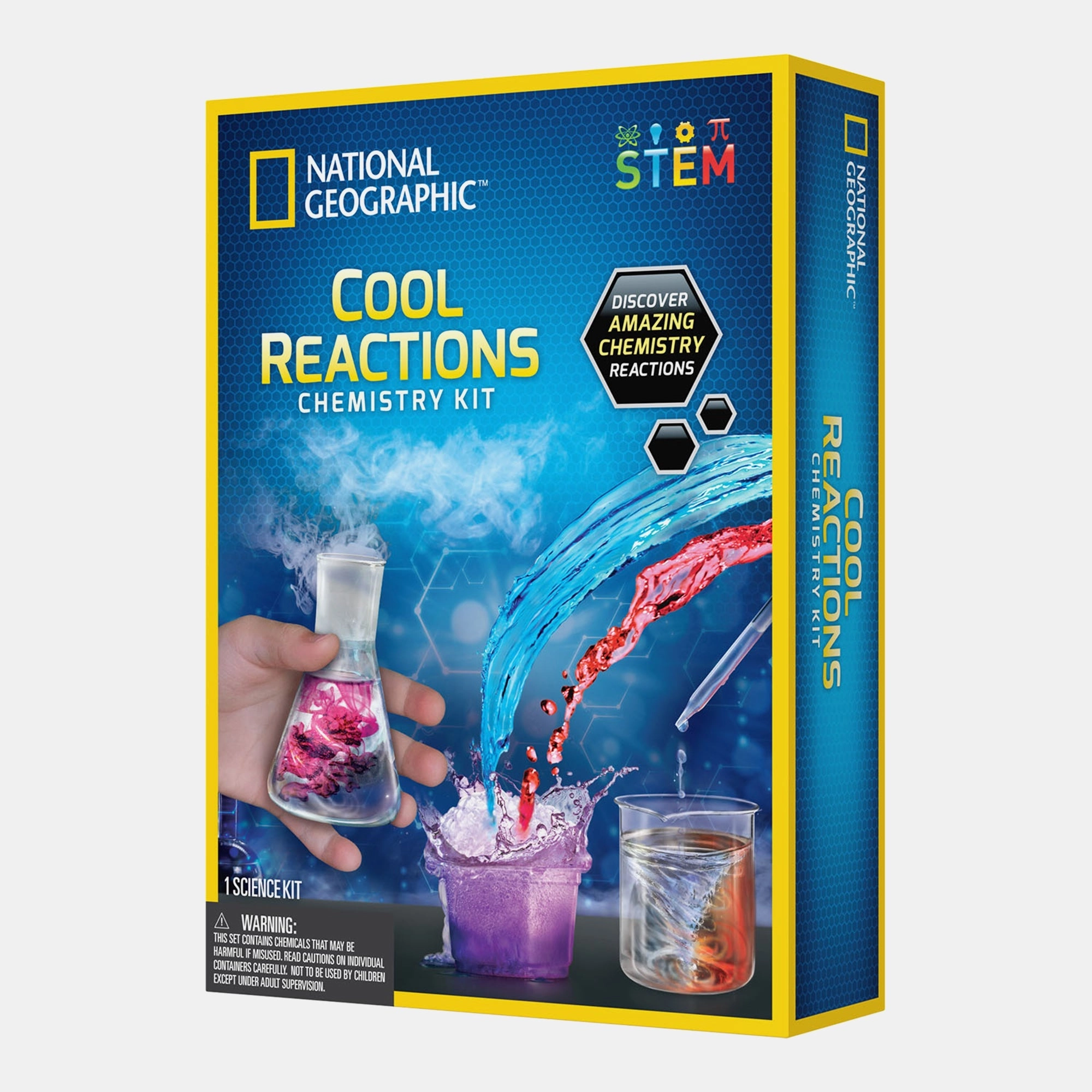 National Geographic Cool Reactions Chemistry Kit - 8 years+ 19 pieces