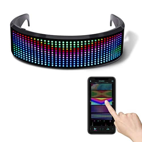 LED Light Up Glasses - Bluetooth Full Color Programmable