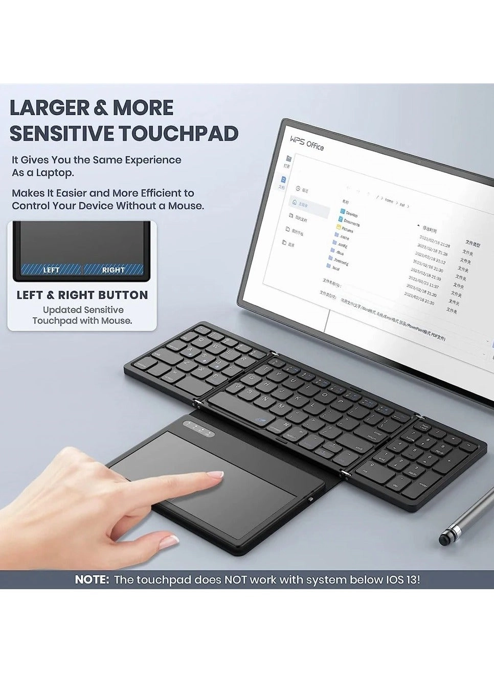 Foldable Keyboard - Full-Size Wireless