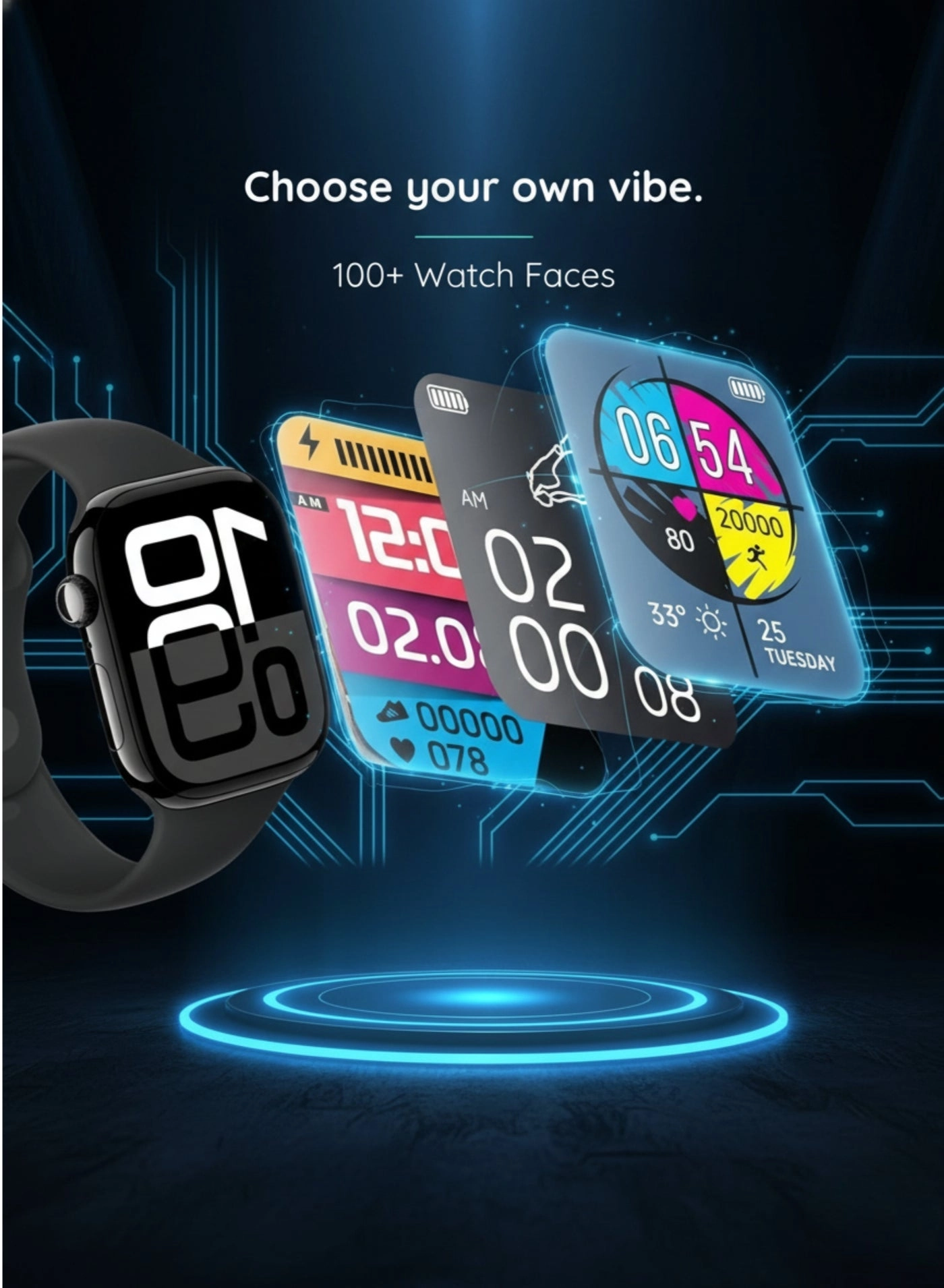 KW53 Max + Airpods + Watch Straps - 7 + Wireless Charging Dock