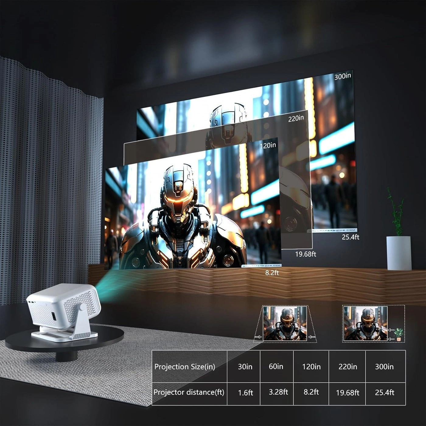 Smart Projector - 800 ANSI lumens 1920 x 1080