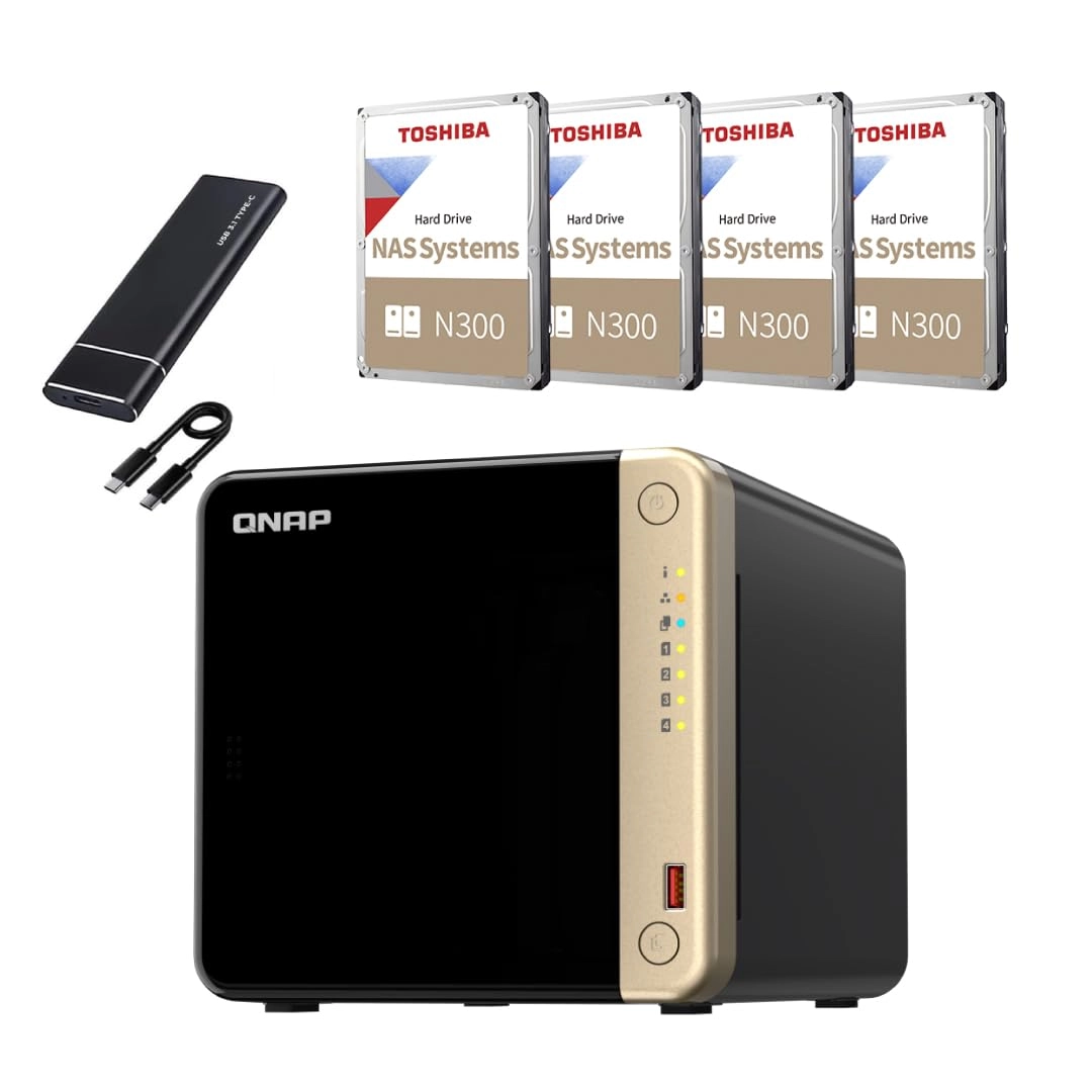 QNAP TS-464 2-Bay 24TB - Free 512GB External SSD