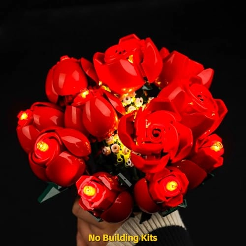 LED Light Set for 10328 Bouquet of Roses - pink Copper