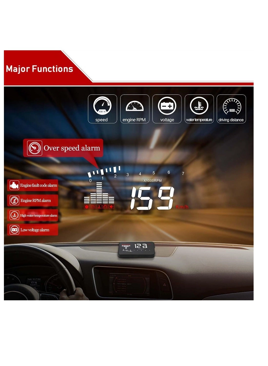 OBD2 Digital Speedometer - Universal HUD HD Display