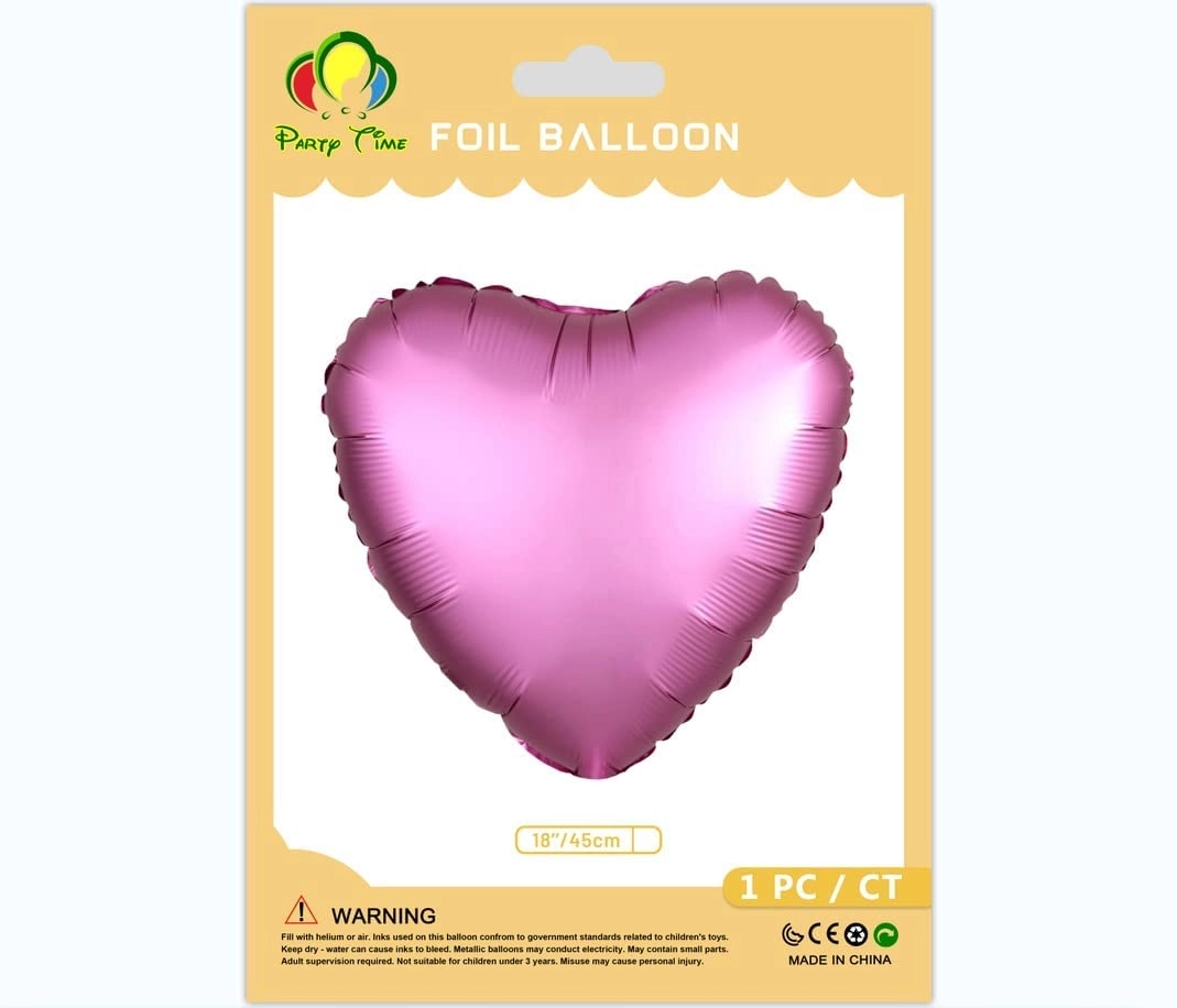 Heart Foil Balloon - 1-Piece Valentines