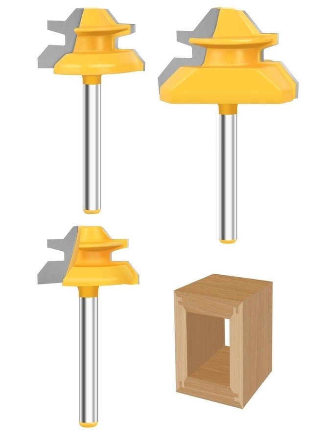 45 Degree Lock Miter Router Bit - 1/4 Inch 3 Pcs