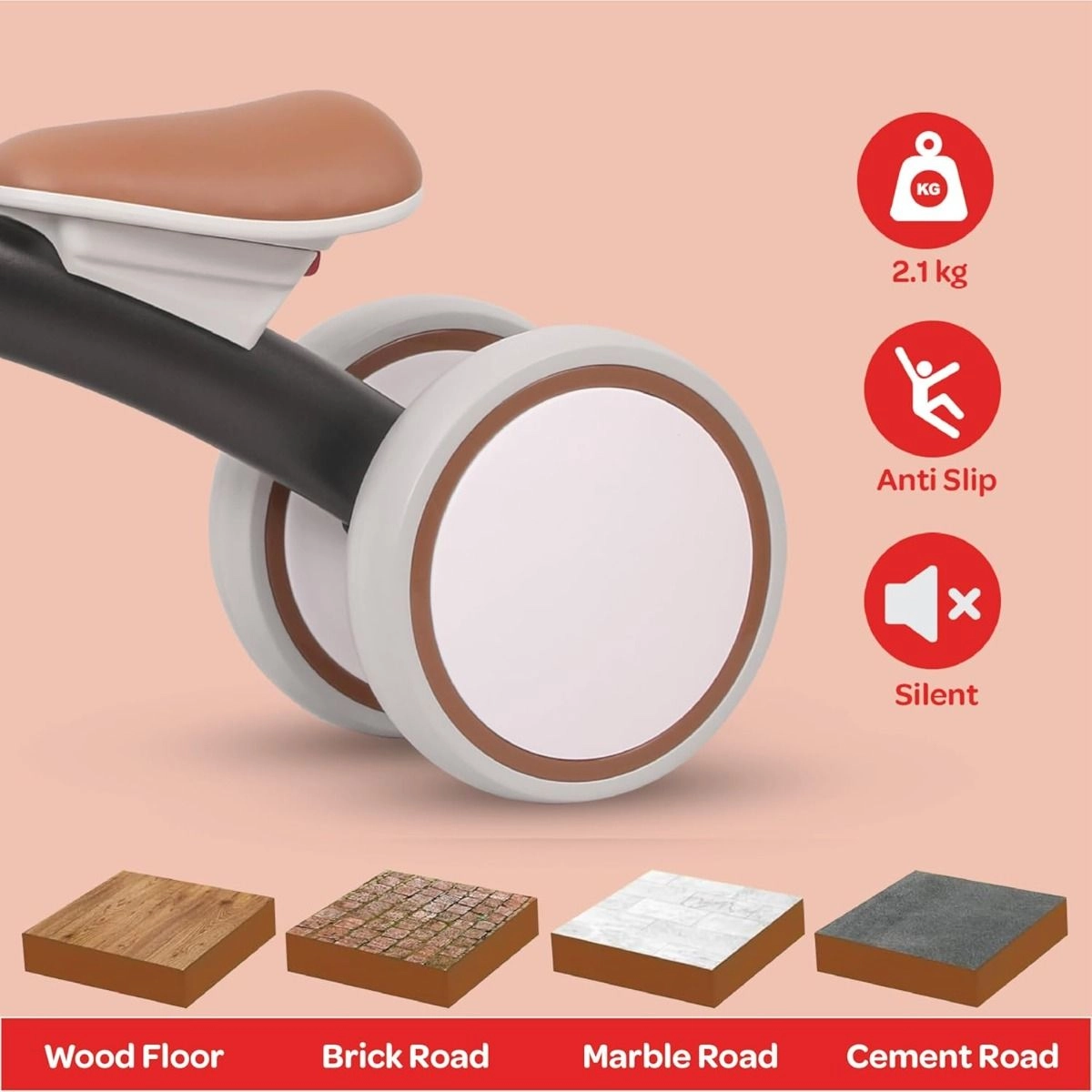 Glide Baby Balance Bike - Black 1-3 Years