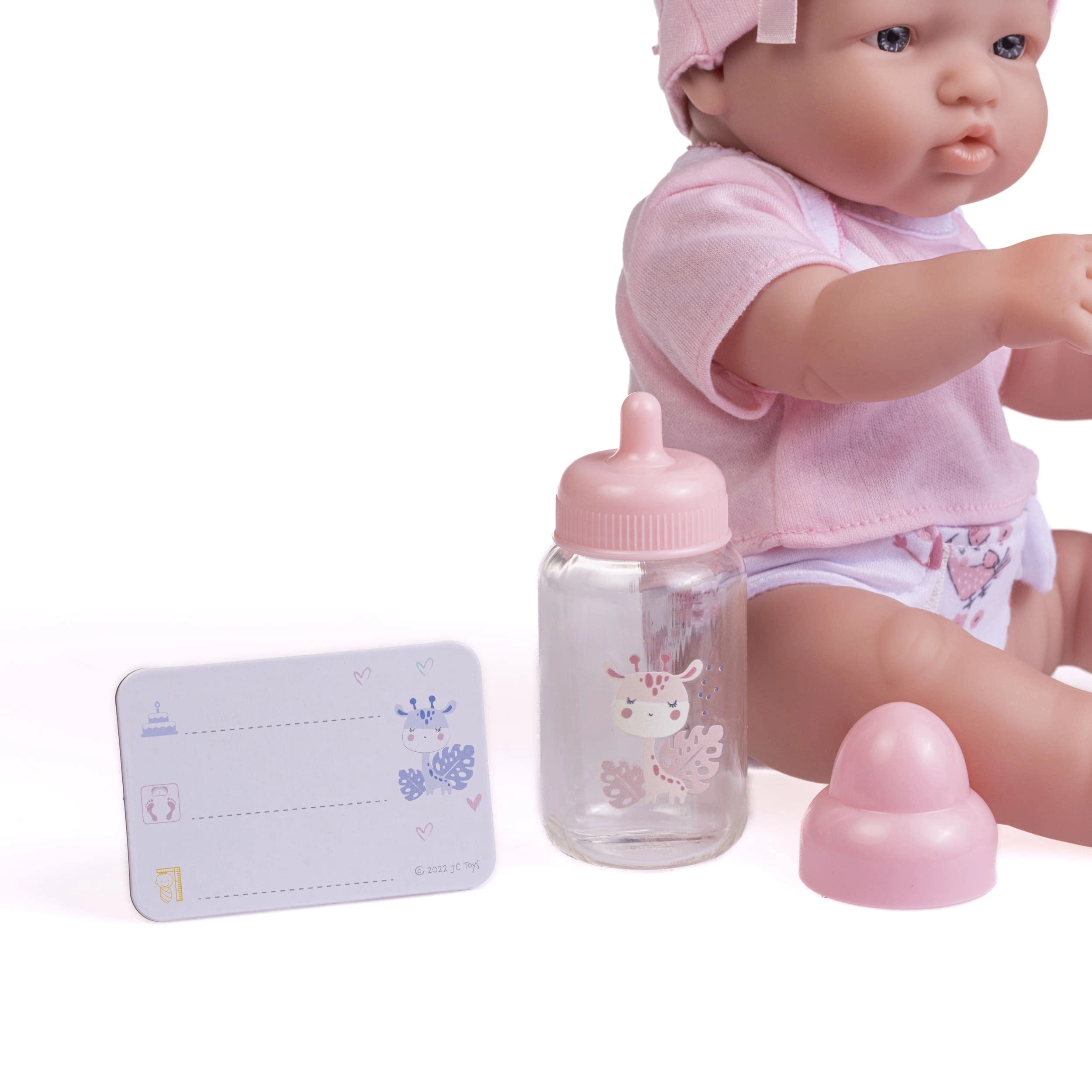 La Newborn Baby Doll Gift Set - 12" Pink Ages 2+