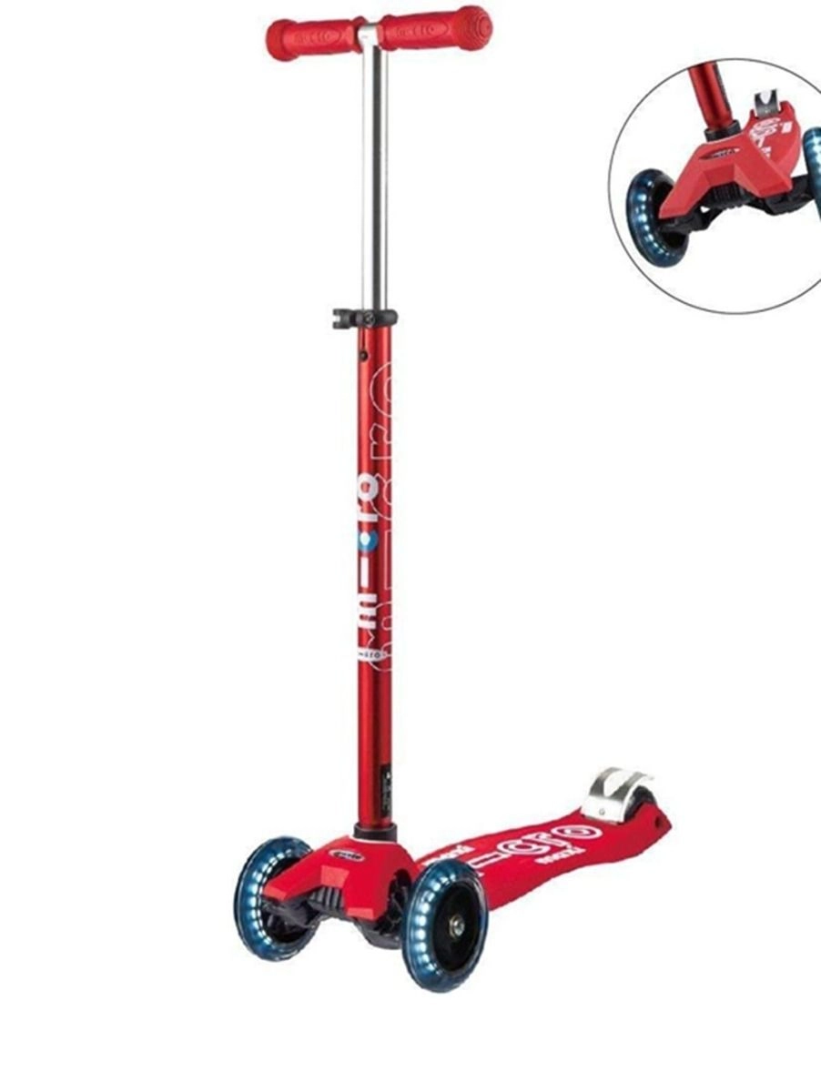 Maxi Deluxe 3-Wheel Kick Scooter – 120/80 mm LED