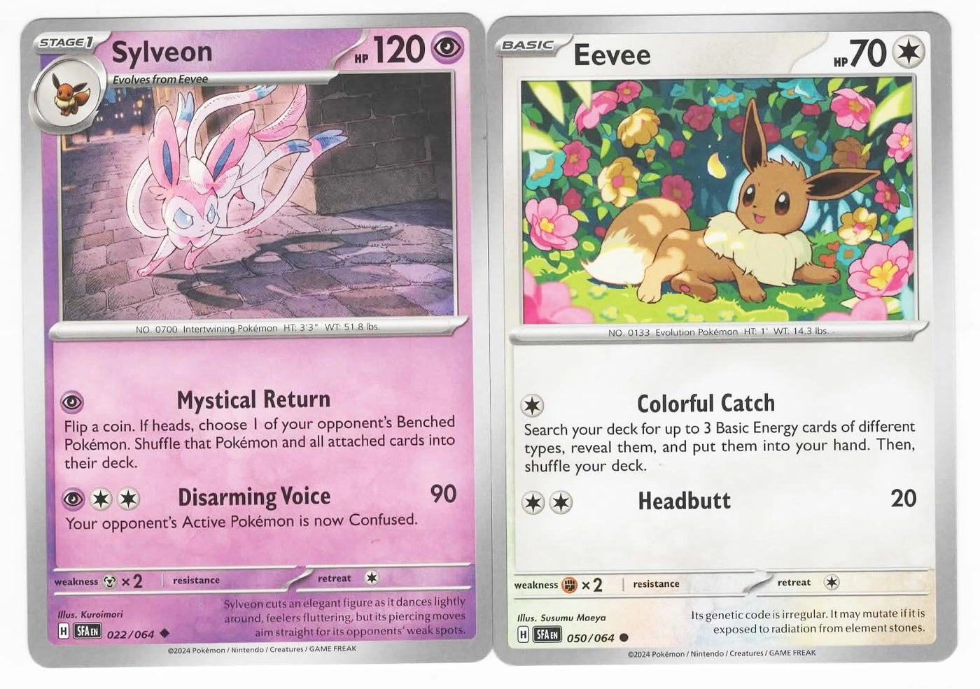 Pokémon Sylveon & Eevee 022/064 - Shrouded Fable - 2pcs