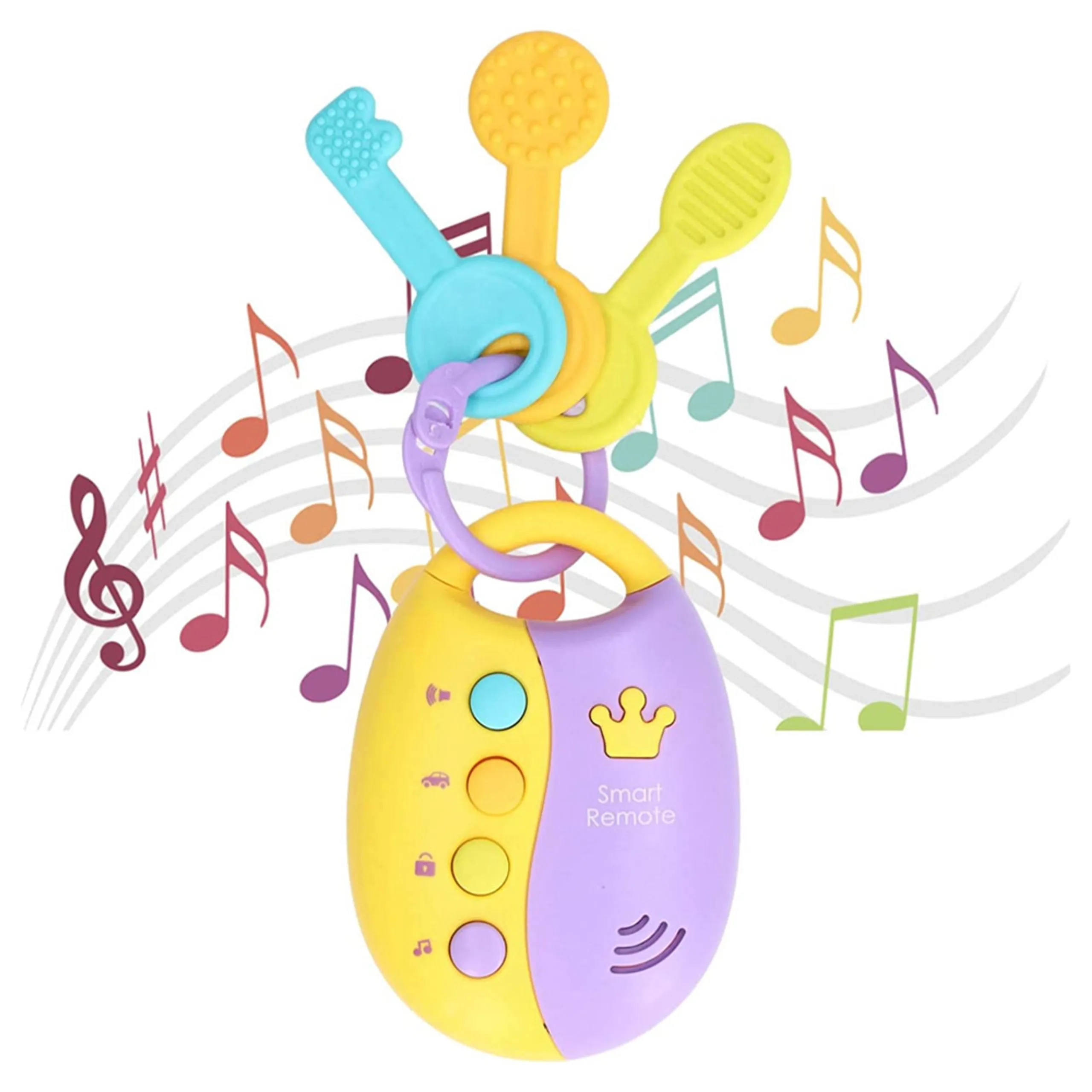 Remote Car Keys Set Musical Toy - 0 months+