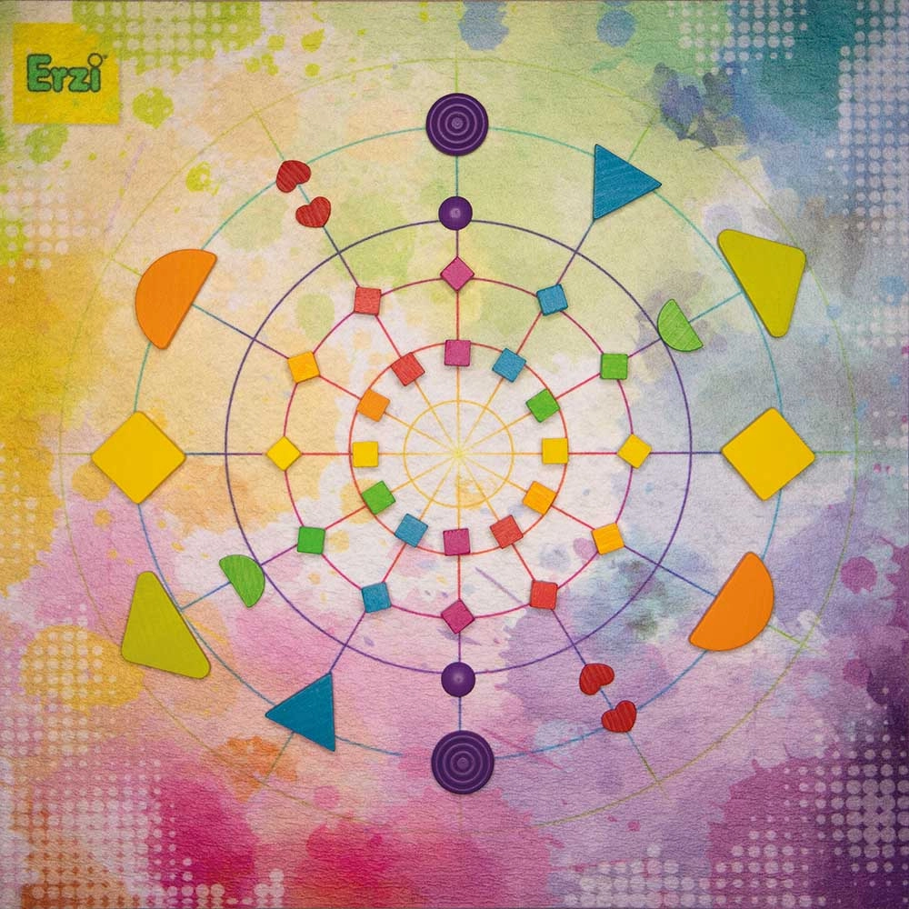 Wooden Mandalay Rainbow Toys - Suitable for 3 years and above 102 pieces