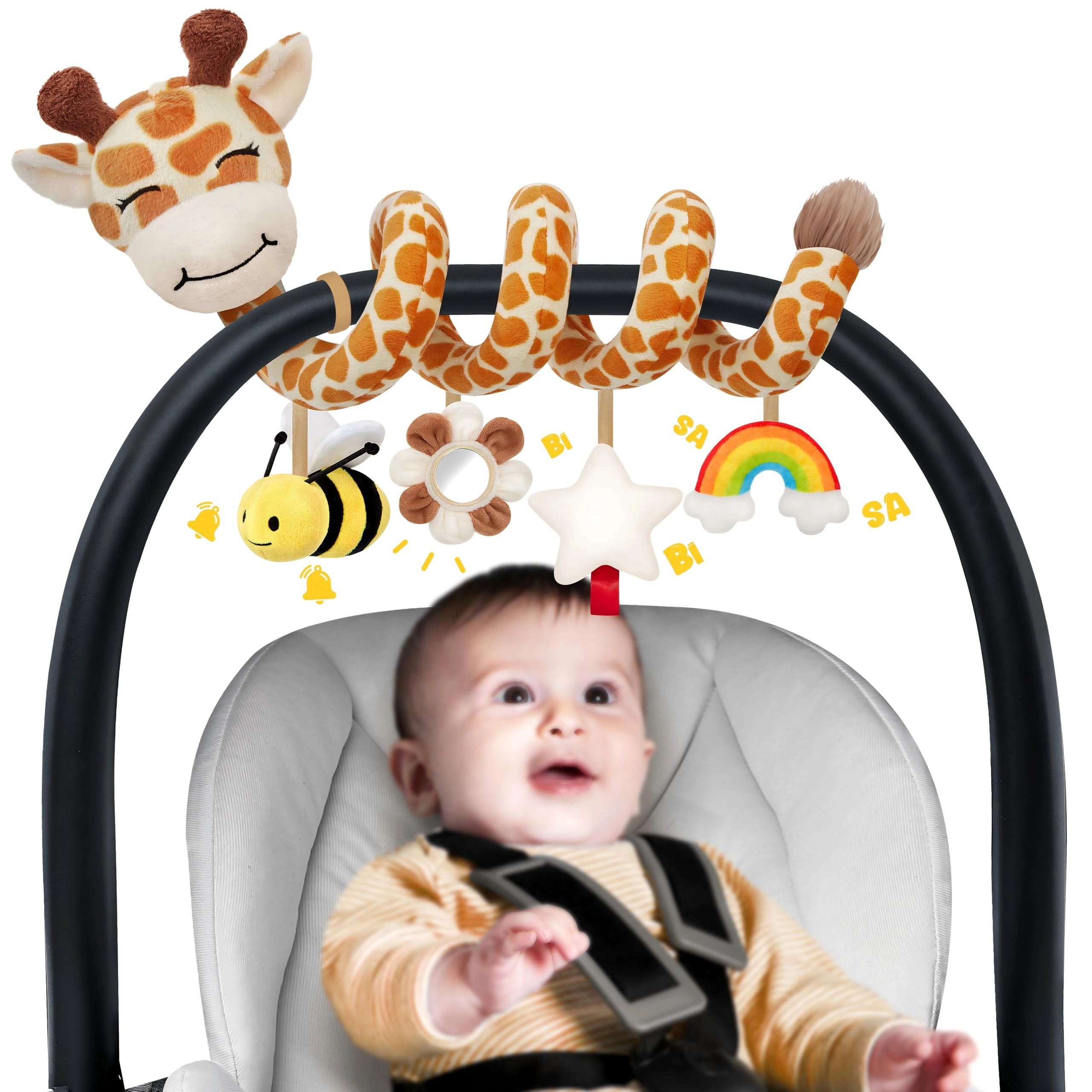 zhujiyongxingfangzhipinyouxiangongsi Spiral Car Seat Baby Toys - 6 months