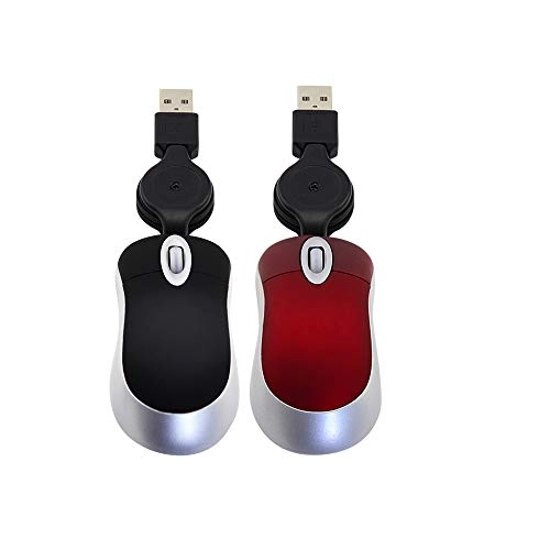 Mini Retractable Travel Optical Mouse - Wired
