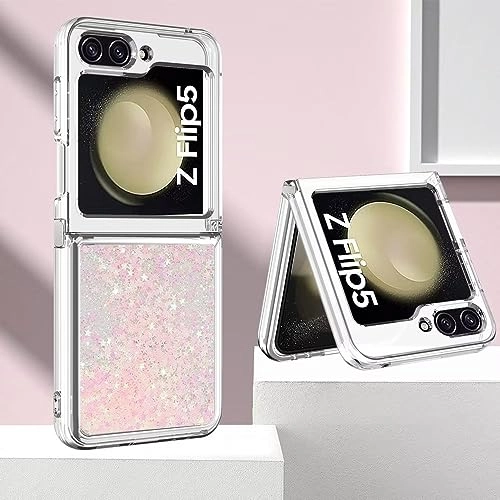 Sparkle Floating Liquid Case - Polyurethane Silicone for Samsung Galaxy Z Flip 5
