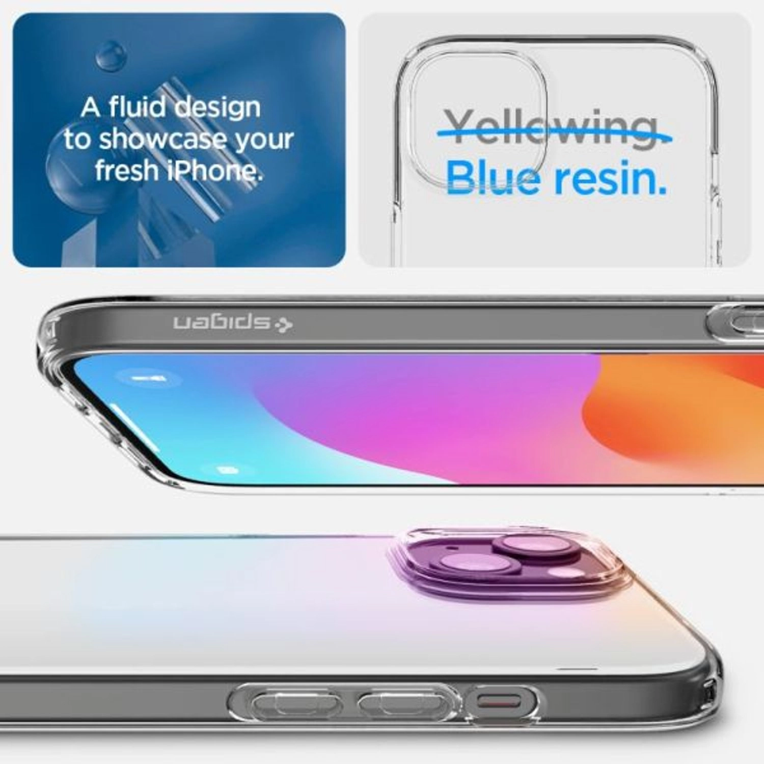 Crystal Hybrid Back Cover for iPhone 15