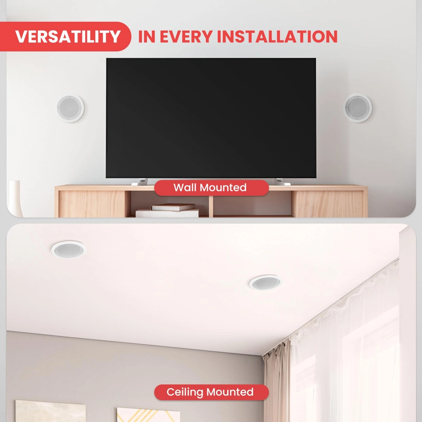 InWall InCeiling Speakers - 125W