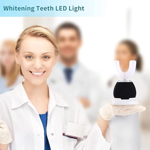 U-Shaped Ultrasonic Toothbrush - IPX7 Waterproof 3 Modes Whitening Blue Light