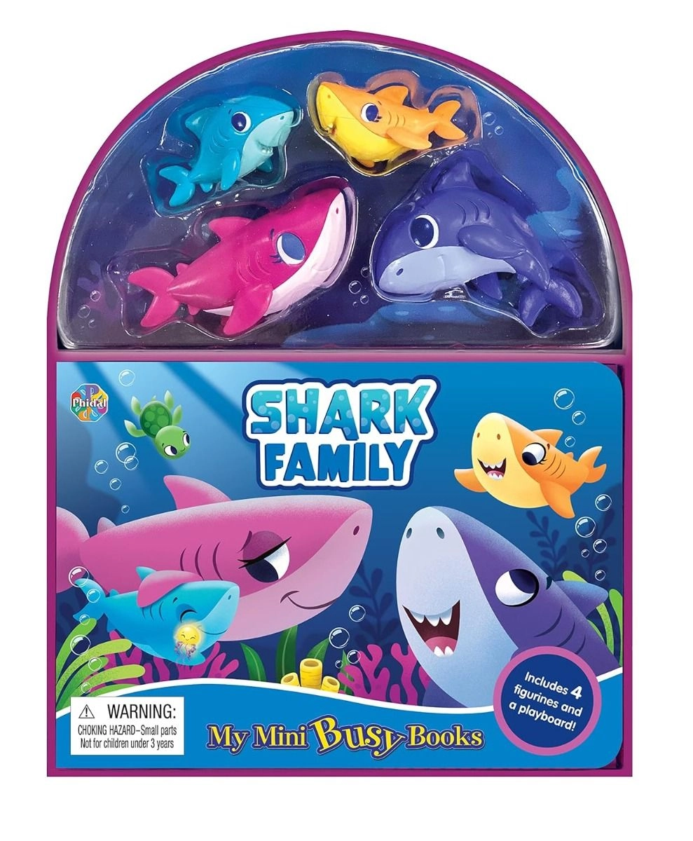 Phidal Shark Family My Mini Busy Board Book - 3 years+
