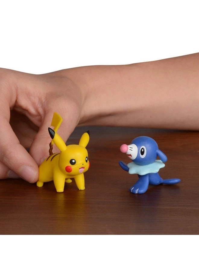 2 Inch Battle Action Figure - Pikachu + Popplio (95001) 2 pcs