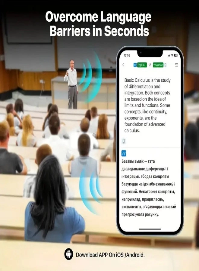 AI Real-Time Translation Headphones - Wireless Headphone