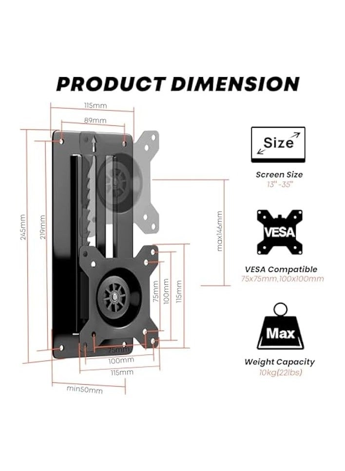 Single Monitor Wall Mount - 32" 100x100mm
