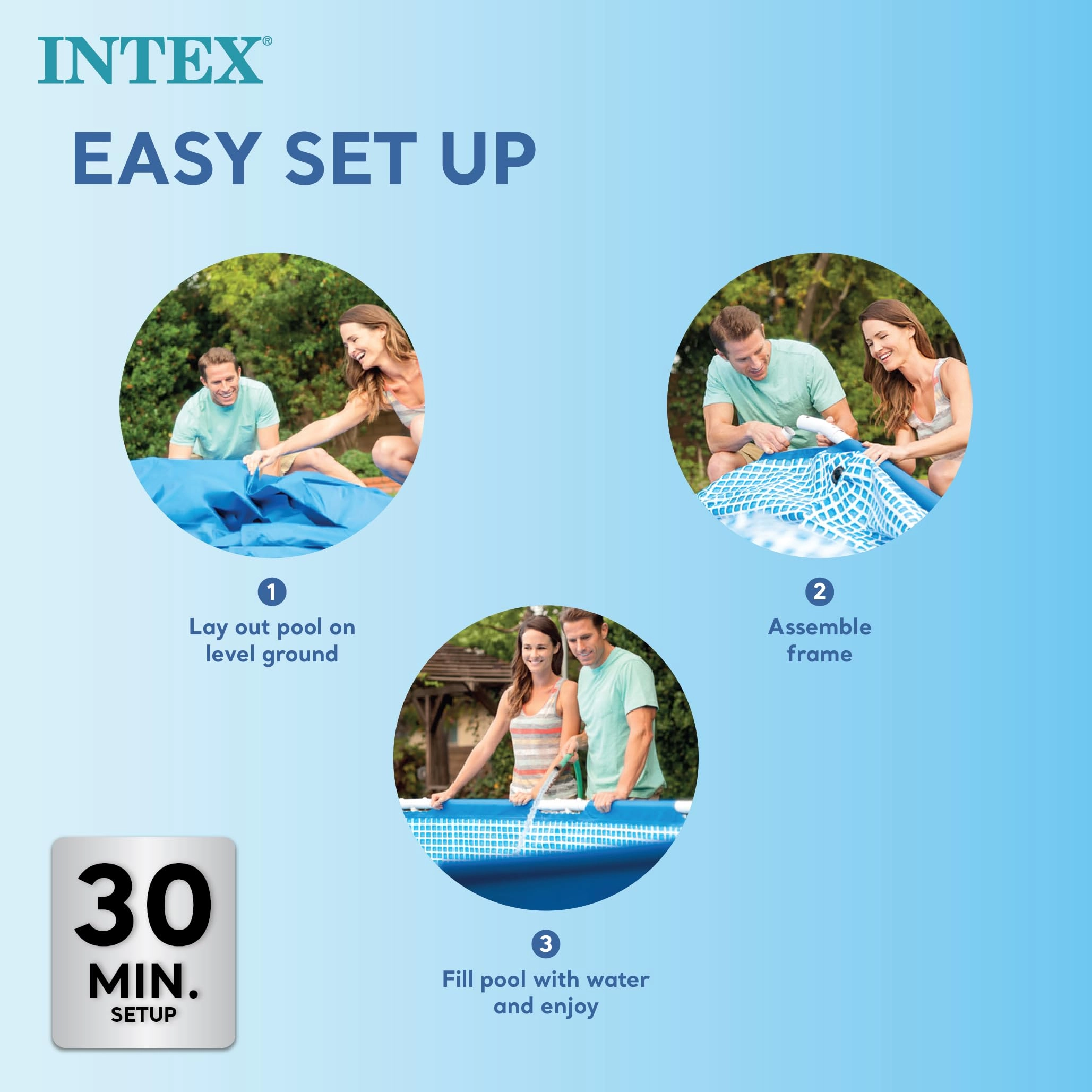 28270EH Rectangular Frame Pool - 1662 Liters