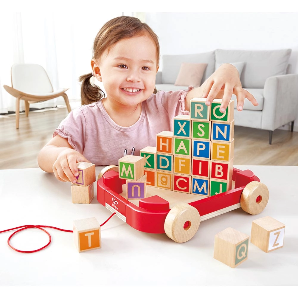 Pull-along Cart With Stacking Blocks - Suitable for 24 month and above