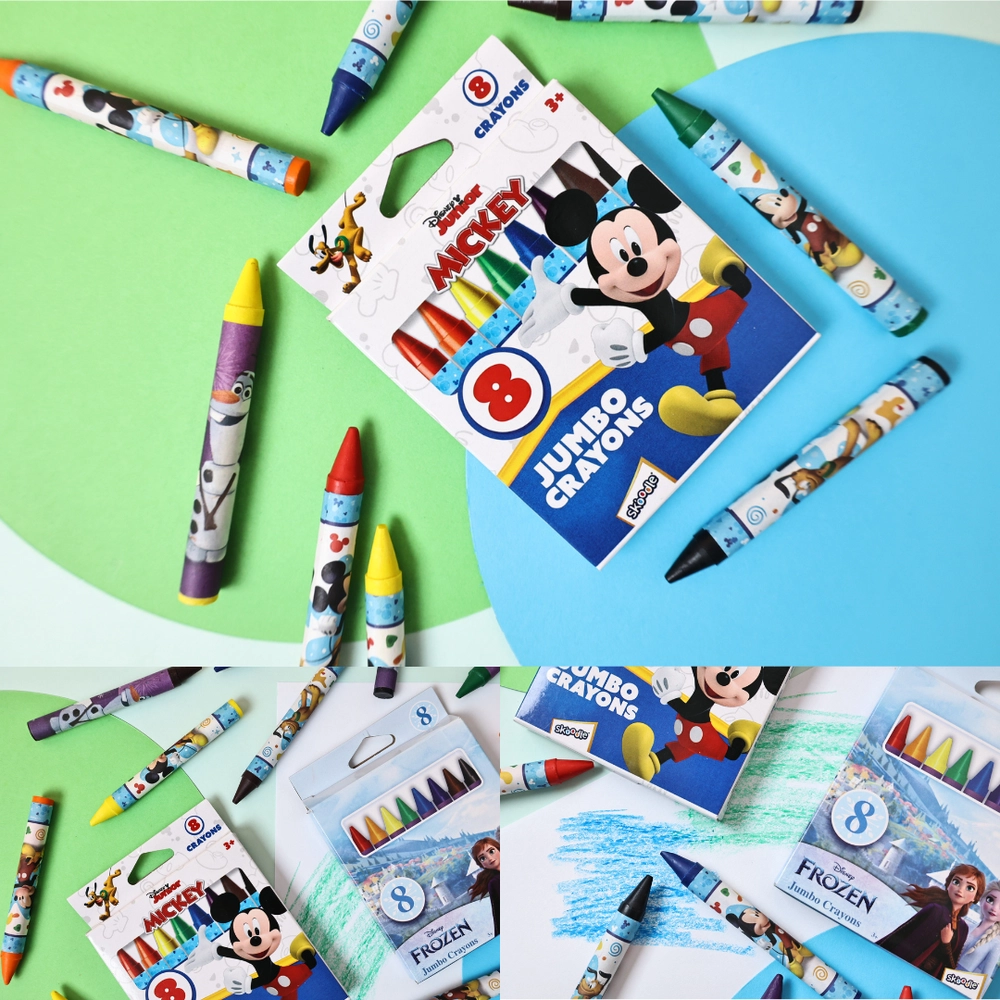 Mickey Jumbo Crayons - 8pcs