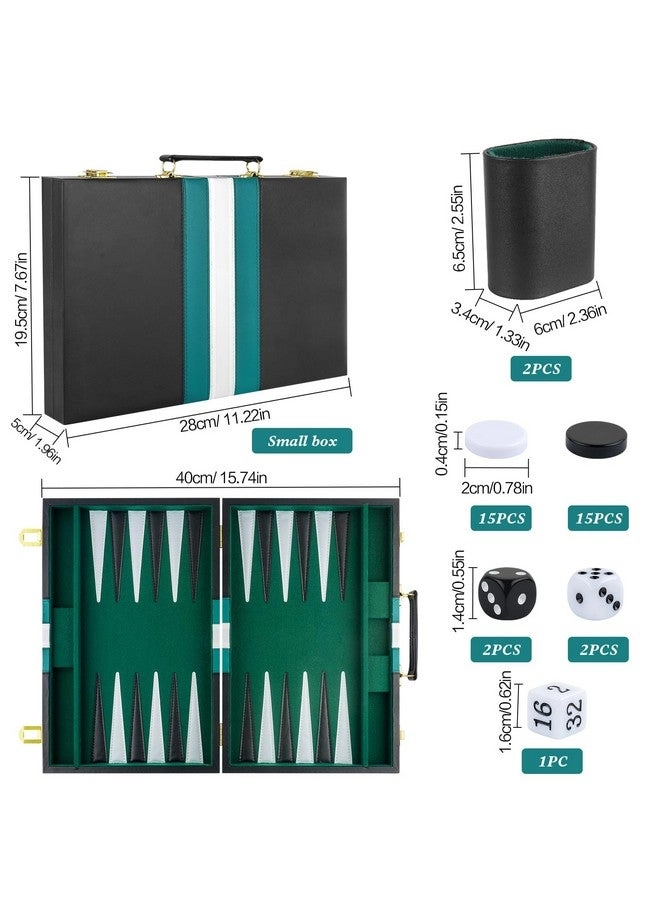 Backgammon Set - PU Leather Case
