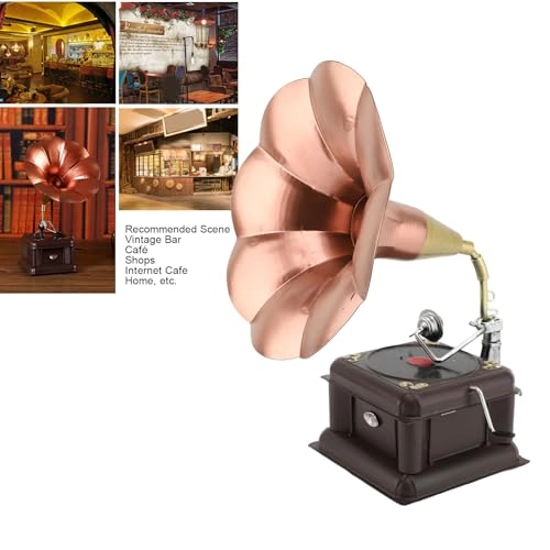 Vintage Phonograph - Red Bronze Iron