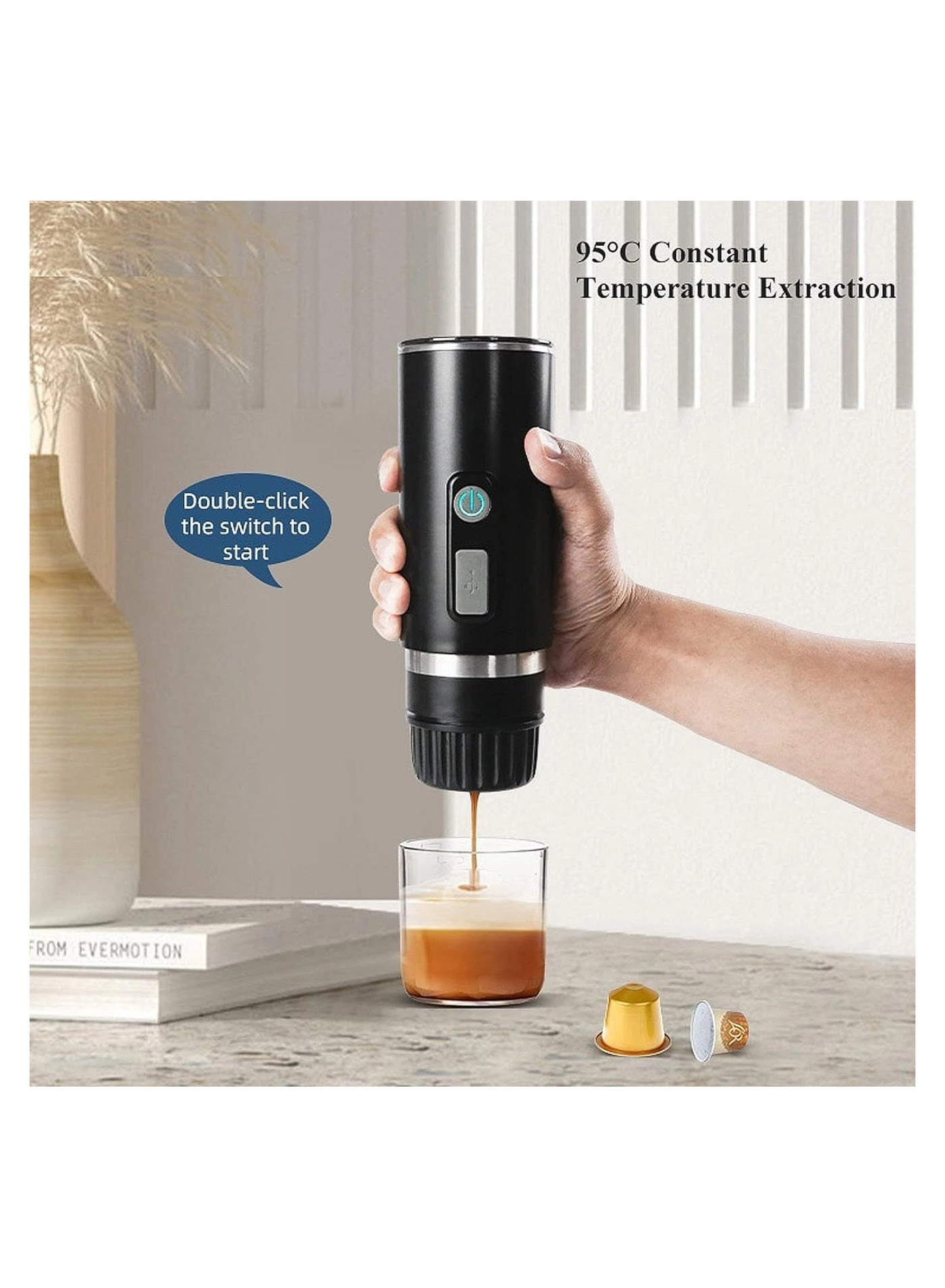 Portable Espresso Machine USB Rechargeable 15Bar 153315